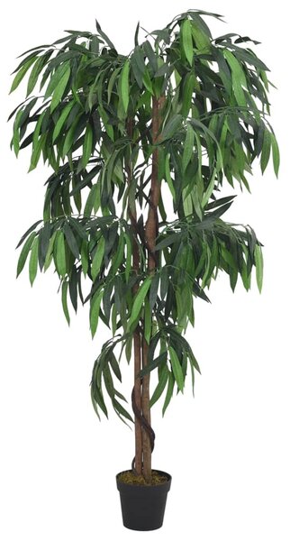 Sztuczne drzewko mango, 300 liści, 80 cm, zielone