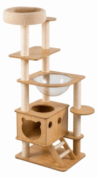 Drapak dla kota HAPPY CAT 147x40x40 cm, beżowy