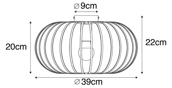 Designerska lampa sufitowa biała 39 cm - Johanna