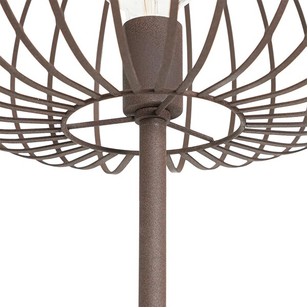 Designerska lampa podłogowa w kolorze rdzawo-brązowym - Johanna