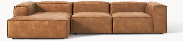 Narożna sofa modułowa ze skóry z recyklingu Lennon (4-osobowa)