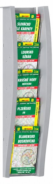 Plastikowy uchwyt ścienny na ulotki, format DL (1/3 A4)
