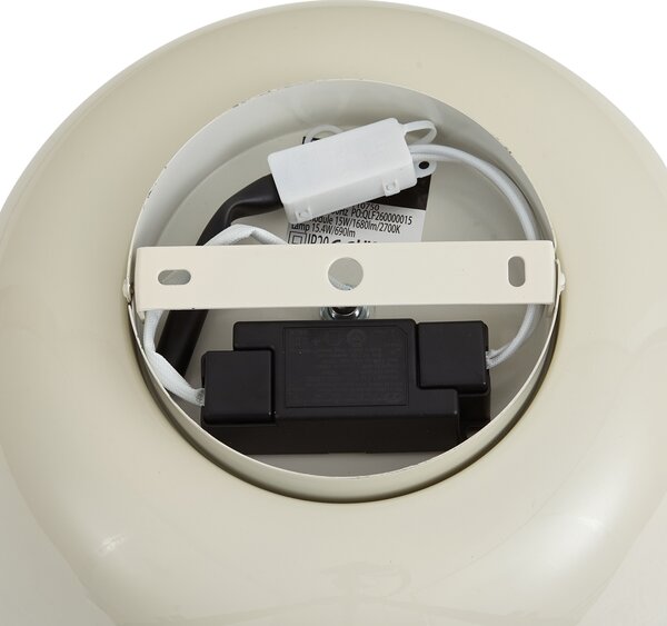 Lampa sufitowa retro beżowa z białym wnętrzem, z 3-stopniowym ściemnianiem LED - Vera