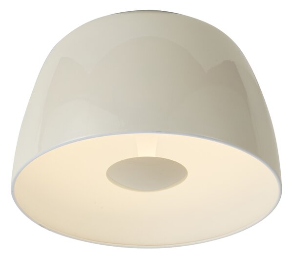 Lampa sufitowa retro beżowa z białym wnętrzem, z 3-stopniowym ściemnianiem LED - Vera