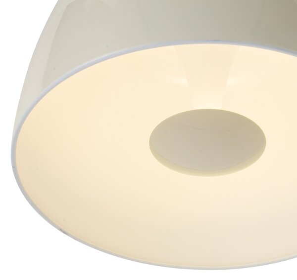 Lampa sufitowa retro beżowa z białym wnętrzem, z 3-stopniowym ściemnianiem LED - Vera