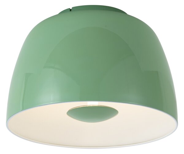 Lampa sufitowa retro zielona z białym wnętrzem, ze ściemnialnym 3-stopniowo LED - Vera