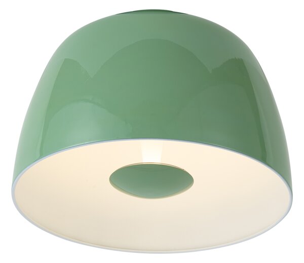 Lampa sufitowa retro zielona z białym wnętrzem, ze ściemnialnym 3-stopniowo LED - Vera