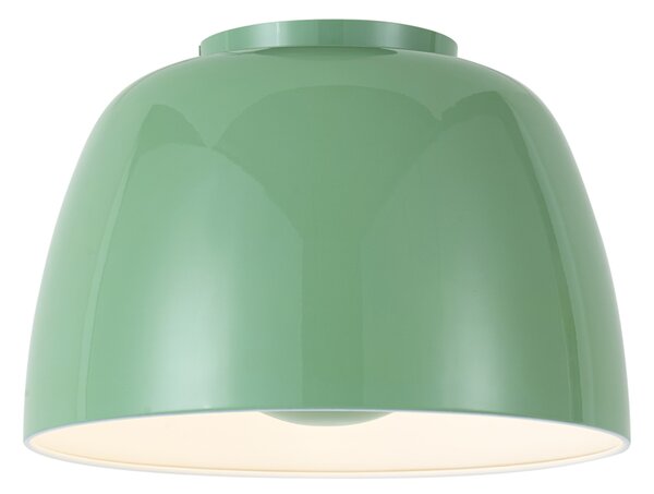 Lampa sufitowa retro zielona z białym wnętrzem, ze ściemnialnym 3-stopniowo LED - Vera