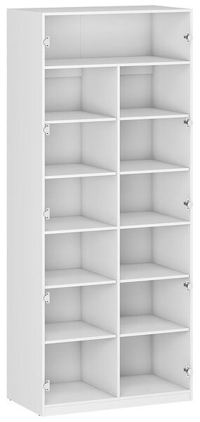 Biały korpus szafy z półkami 100 cm - Wax 11X