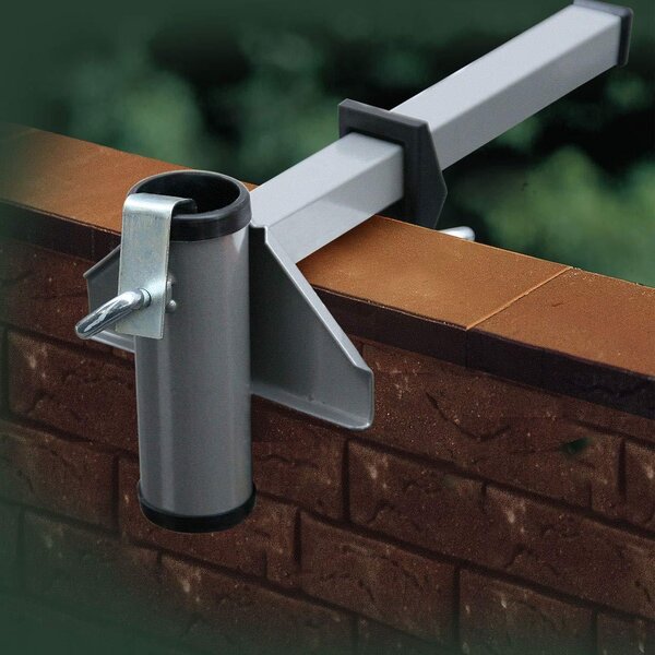 Uchwyt na parasol balkonowy - Aluminium - Ø 25 mm - Do balustrady balkonowej