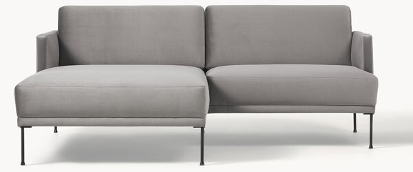 Sofa narożna z aksamitu Fluente