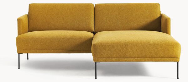 Sofa narożna z aksamitu Fluente