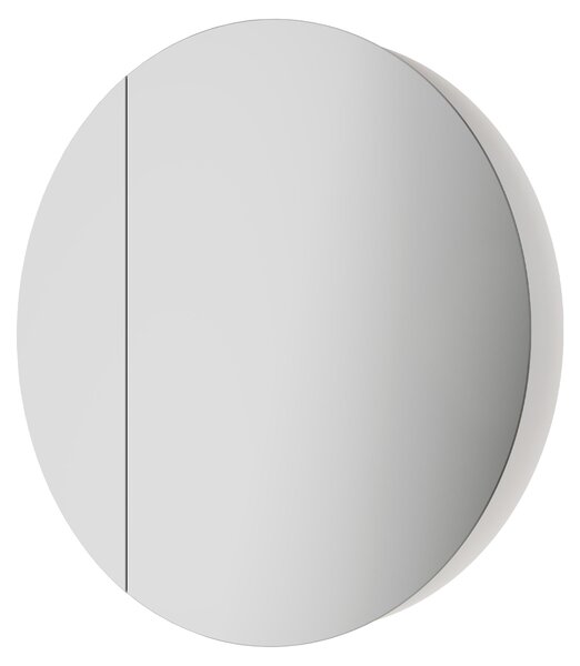 Szafka ?azienkowa z lustrem z o?wietleniem TALOS Picasso Style bia?a Ø 60cm - z wysokiej jako?ci aluminiowym korpusem - Nowoczesne meble ?azienkowe ze zintegrowanym o?wietleniem LED
