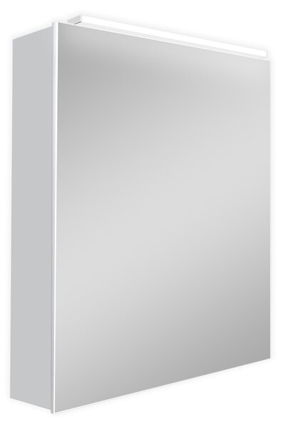 Szafka ?azienkowa z lustrem i o?wietleniem TALOS Mirage 50 x 60 cm - odpowiednia do wilgotnych pomieszcze? dzi?ki wysokiej jako?ci aluminiowemu korpusowi - szafka ?azienkowa z lustrem
