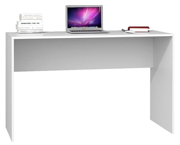 Białe długie minimalistyczne biurko - Luvis 2X
