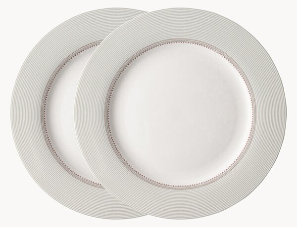 Komplet talerzy dużych z porcelany Flat, 2 elem