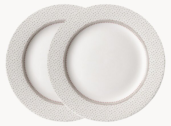 Komplet talerzy deserowych z porcelany Flat, 2 elem