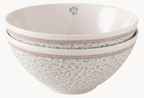 Komplet miseczek z porcelany Floral, 2 elem