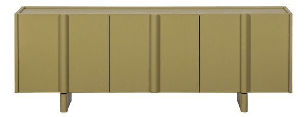 Zielona szafka pod TV z litego drewna sosnowego 152x53x46 cm Basu – WOOOD