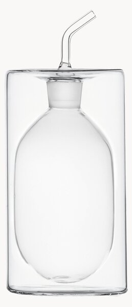 Ręcznie wykonany dozownik do oliwy i octu ze szkła borokrzemowego Cilindro, W 19 cm