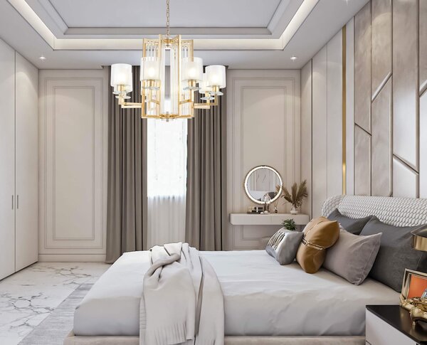 LAMPA WISZĄCA NOWOCZESNA ZŁOTA MANHATTAN W8