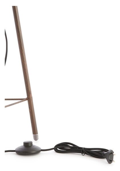 Biała lampa stojąca z tekstylnym kloszem (wysokość 133 cm) Bibury – Light & Living