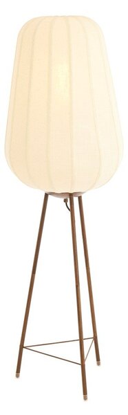 Biała lampa stojąca z tekstylnym kloszem (wysokość 133 cm) Bibury – Light & Living