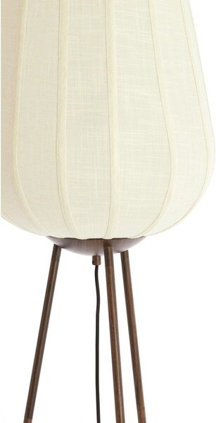 Biała lampa stojąca z tekstylnym kloszem (wysokość 133 cm) Bibury – Light & Living