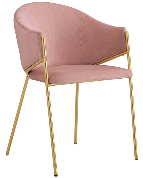 Krzesło Glamour różowe DC-890 welur, złote nogi #44