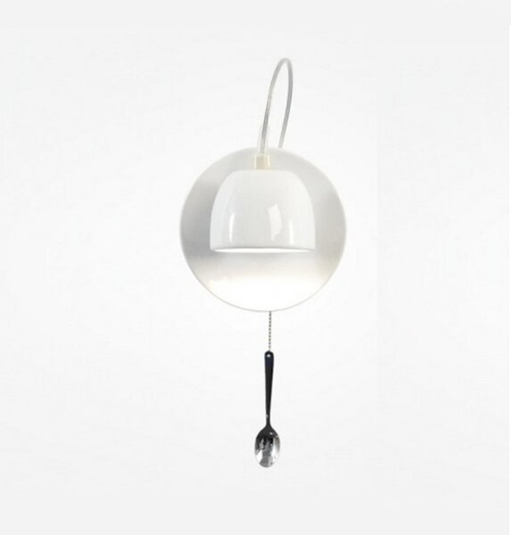 Lampa Ścienna Ingo Maurer, Light au Lait, biały, salon, ceramika, design