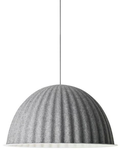 Lampa Wisząca Muuto, Under the Bell, ściemnialny, szary, jadalnia, tkanina | tekstylia, skandynawski