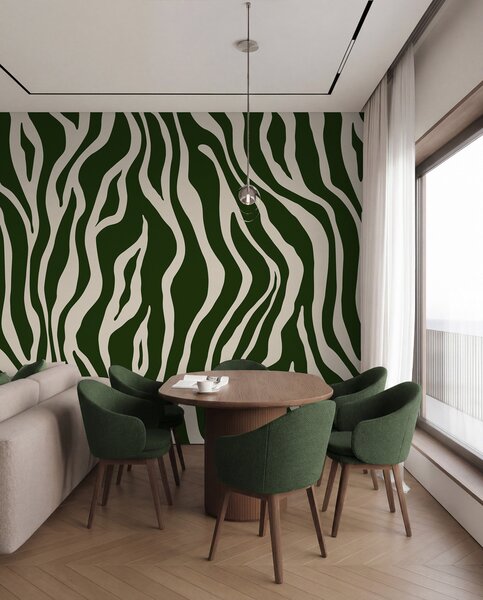 Fototapety Nadruk wektorowy skóry zebry w kolorach zielonym i białym, Fototapety Abstrakcja, u99173v2 : Uwalls.pl