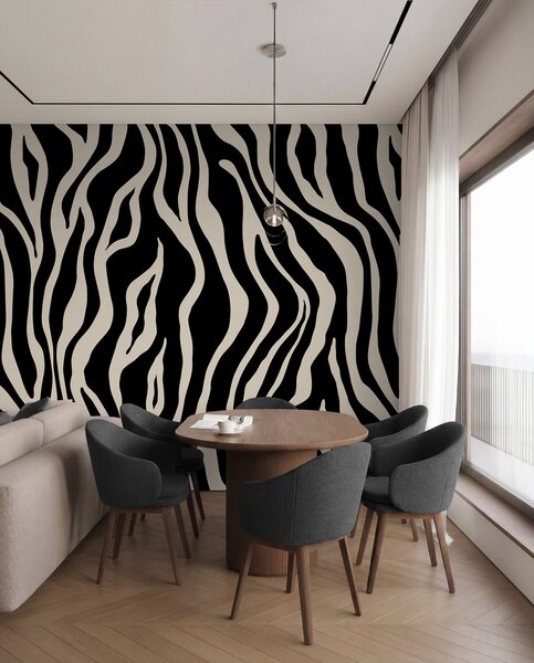 Fototapety Wektorowy nadruk skóry zebry w czarno-białych kolorach, Fototapety Abstrakcja, u99173v3 : Uwalls.pl