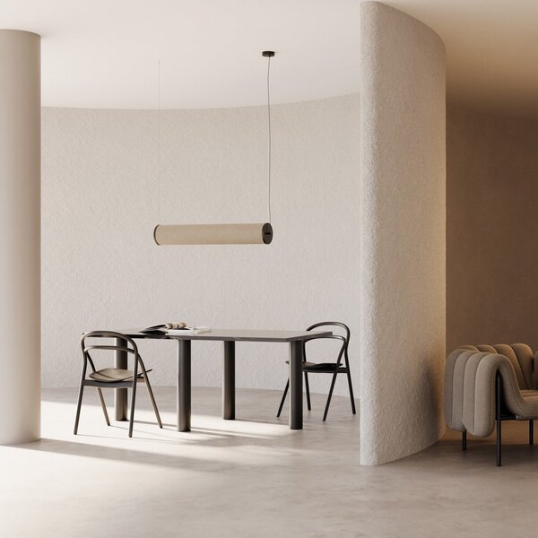 Lampa Wisząca Aromas del Campo, Nooi, ściemnialny, beżowy, sypialnia, tkanina | tekstylia, skandynawski