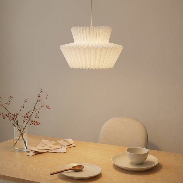 Lampa Wisząca Lindby, Magali, ściemnialny, biały, salon, papier | karton
