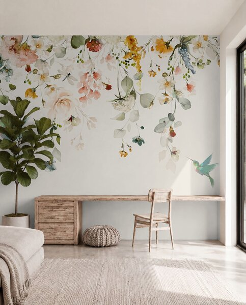 Fototapety Kwiaty i kolibry, Fototapety Akwarele, u59610d2 : Uwalls.pl