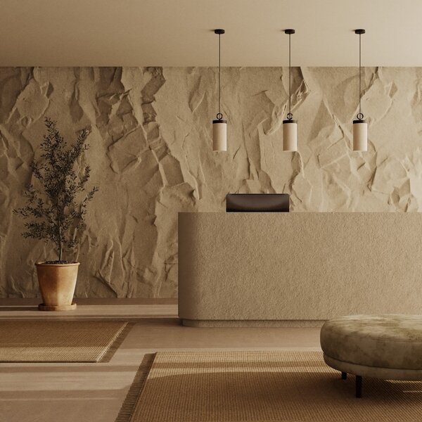 Lampa Wisząca Aromas del Campo, Nooi, ściemnialny, beżowy, salon, tkanina | tekstylia, skandynawski