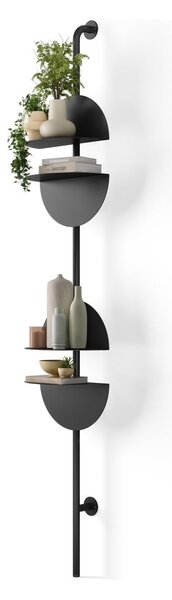 Czarny metalowy modułowy system półek 27x203,5 cm Solis – Umbra