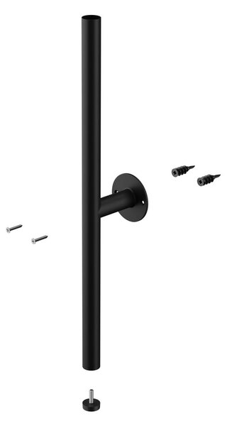 Czarny metalowy modułowy system półek 27x203,5 cm Solis – Umbra