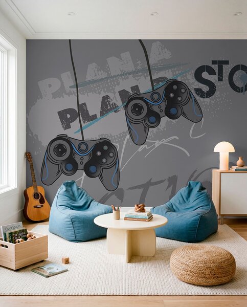 Fototapety Tapeta dla dzieci dla nastolatka z joystickami i graficznymi, Fototapety Młodzieżowe, Fototapety Dla nastolatka, w00829v1 : Uwalls.pl