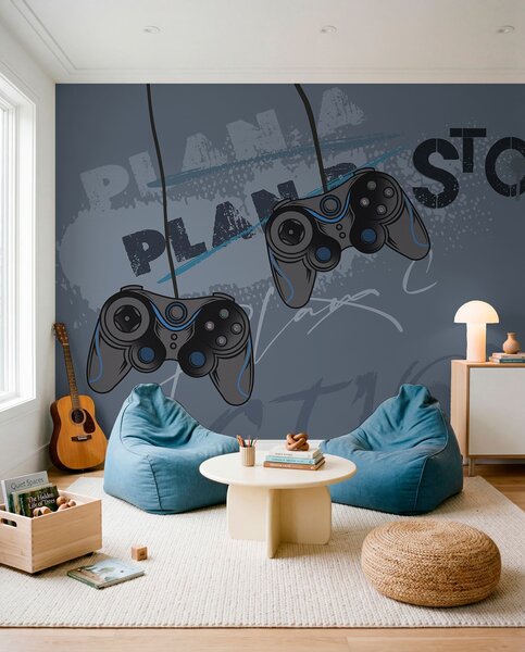 Fototapety Tapeta dla dzieci dla nastolatków z joystickami i graficznymi, Fototapety Młodzieżowe, Fototapety Dla nastolatka, w00829 : Uwalls.pl