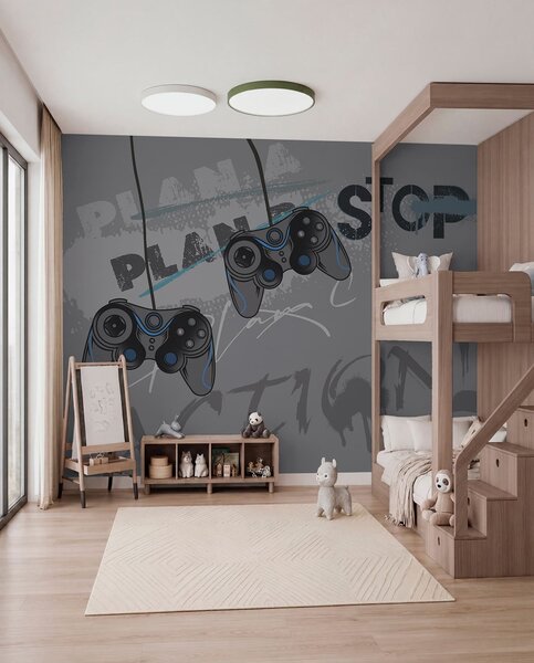 Fototapety Tapeta dla dzieci dla nastolatka z joystickami i graficznymi, Fototapety Młodzieżowe, Fototapety Dla nastolatka, w00829v1 : Uwalls.pl