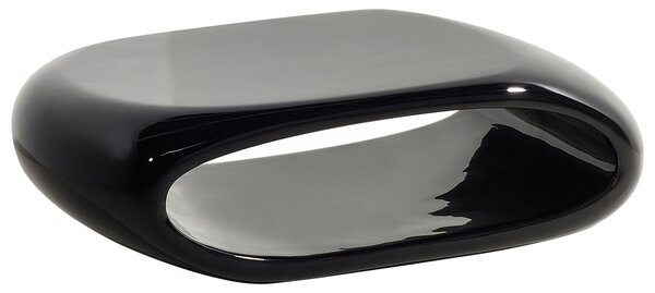 Nowoczesny stolik kawowy tworzywo sztuczne 100 x 20 cm połysk czarny Nessus Beliani