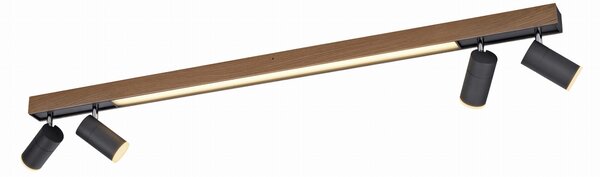 6121-79 ceiling light, natural wood
