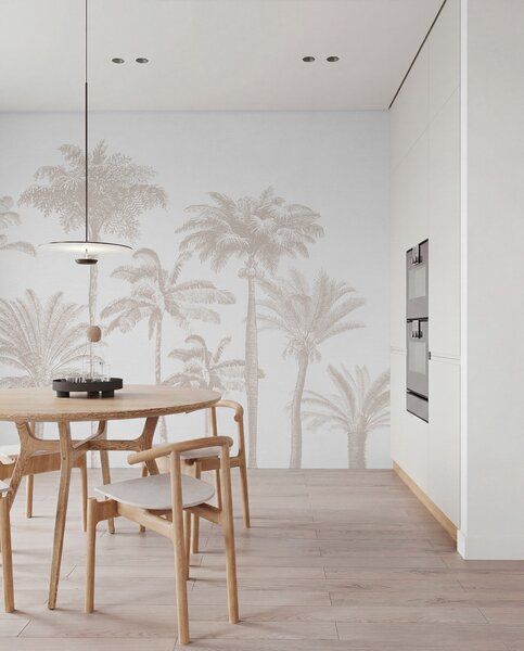 Fototapety Minimalna oaza tropikalnych palm, Fototapety Natura, w08111 : Uwalls.pl