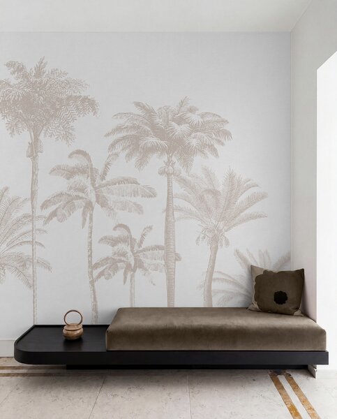 Fototapety Minimalna oaza tropikalnych palm, Fototapety Natura, w08111 : Uwalls.pl