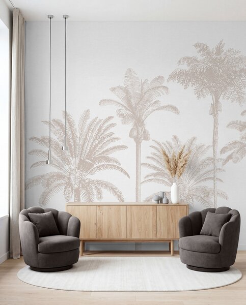 Fototapety Minimalna oaza tropikalnych palm, Fototapety Natura, w08111 : Uwalls.pl