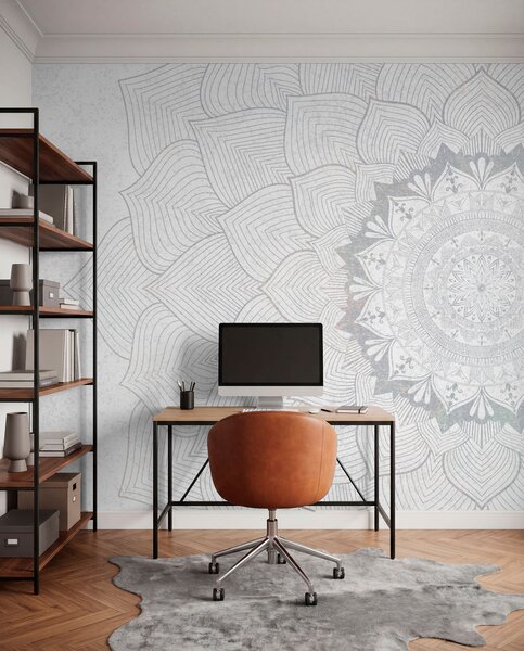 Fototapety Okrągła mandala, tapeta do jogi lub do harmonizacji przestrzeni osobistej. Mandala ścienna, Fototapety designerskie, w01088v2 : Uwalls.pl