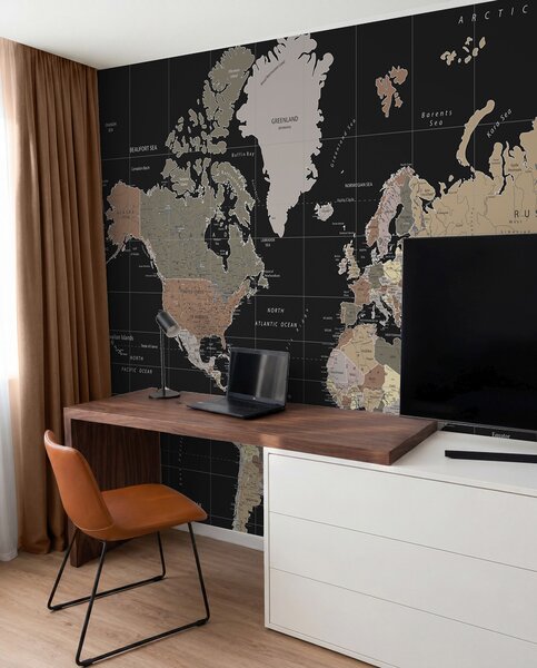 Fototapety Mapa świata z zaznaczonymi różnymi krajami, Fototapety Mapy, u99477d1 : Uwalls.pl