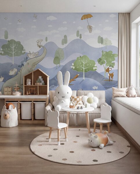 Fototapety Słoń i przyjaciele w lesie, Fototapety Zwierzęta, u98695v1 : Uwalls.pl